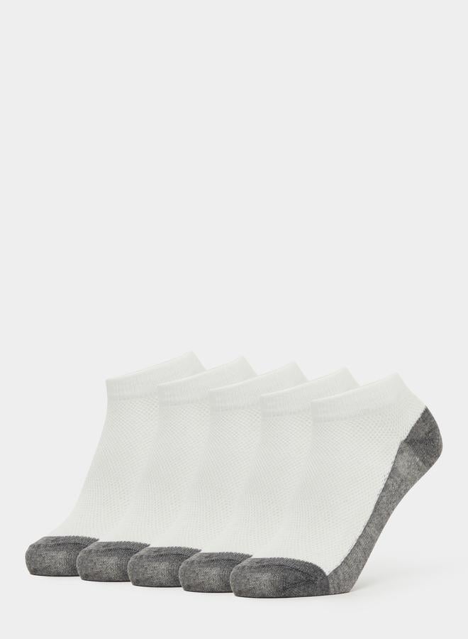 Styli Pack of 5 - Kids Grey Ankle Socks - Image 3